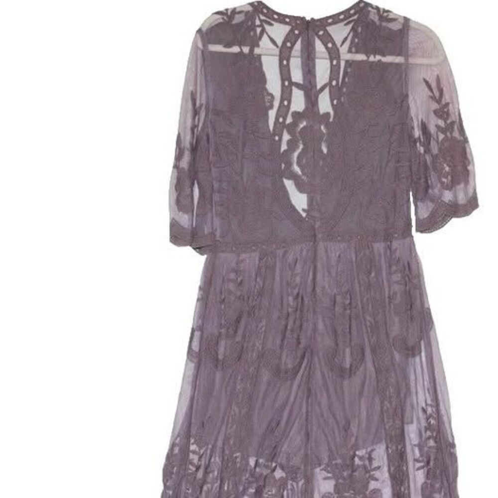 Wishlist Deep V Lace Mesh Maxi Dress Romper Whimsigoth Fairy Festival Boho Sz L - Picture 9 of 9